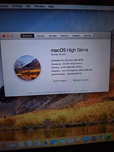 Apple MacBook: Apple MacBook Pro 13" (Mid 2012) - Ekran: 13.3" LED, parlaq panel - — 4