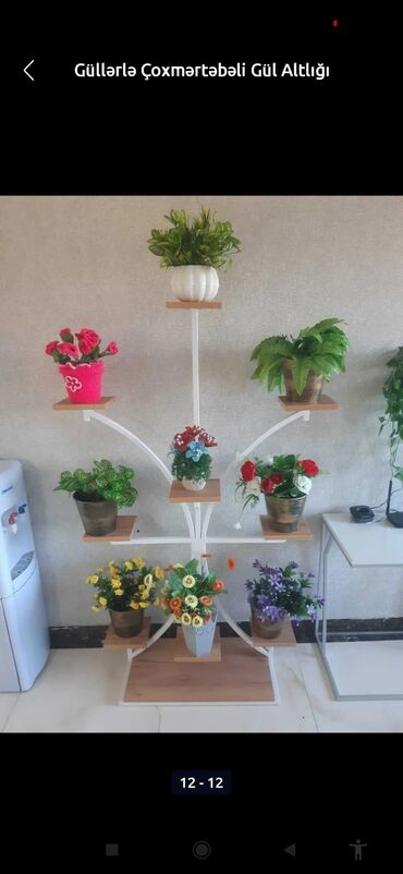 Rəflər, etajerkalar: Gül stendi подставка для цветов.Çiçək stendi və dekor. metal karkas — 5