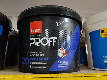 wash: Краска акриловая моющаяся brite PRO LINE PROFF - Тип: интерьерная — 1