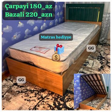 Masa və oturacaq dəstləri: Yeni, Təknəfərlik çarpayı, Matras ilə
