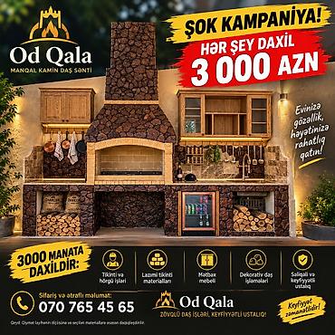 Od Qala – açıq hava üçün tam komplekt manqal və yay mətbəxi həlli Hər