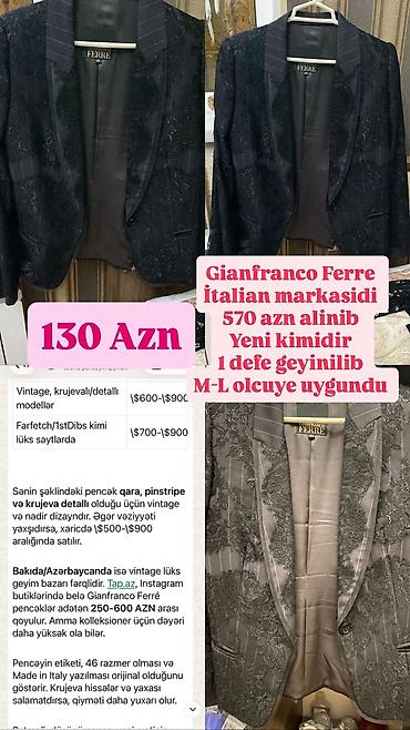 pencekler qadin ucun: Gianfranco Ferré qadın pencəyi - İtalyan brendi Gianfranco Ferré - — 1