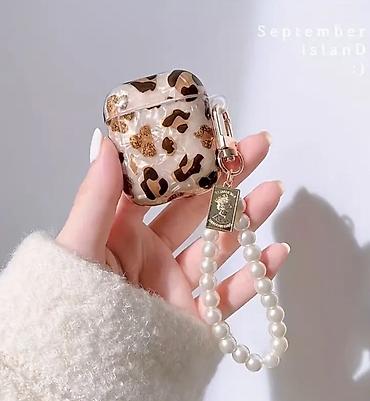 чехлы на аирподс 2: Leopard naxışlı AirPods qabığı və aksesuar dəsti - Uyğunluq: AirPods — 3