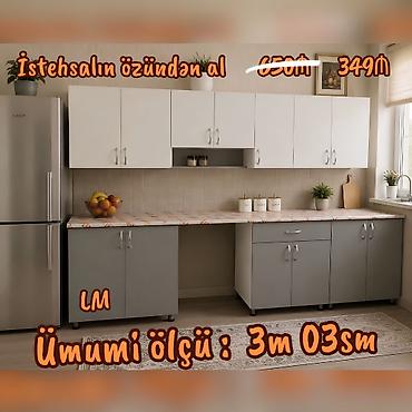 Mətbəx mebellərinin sifarişlə hazırlanması✔️ Ölçü : 3metr03sm☑️ üst