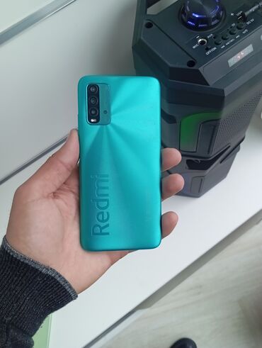 xiaomi telefonlari: Xiaomi Redmi 9T, 128 GB, rəng - Göy, 
 Düyməli, Barmaq izi, İki sim kartlı