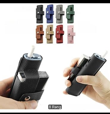 iqos case: IQOS üçün çoxfunksiyalı dəri örtük/çantacıq - Material: teksturalı — 1