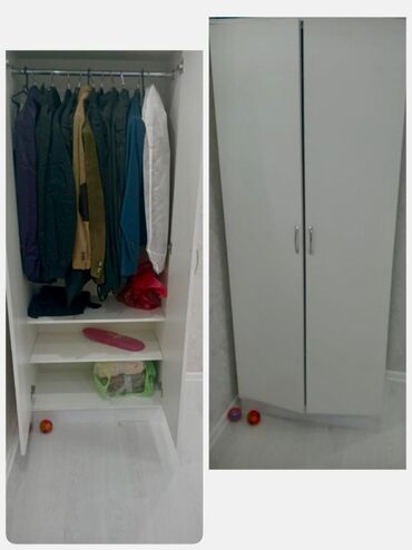 шкаф для прихожей: Açılan, 2 qapılı Düz dolab, Qarderob, paltar dolabı
