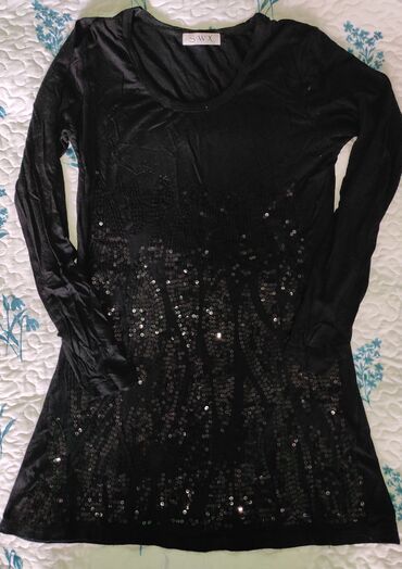 черное нарядное платье: Рубашка, Туника