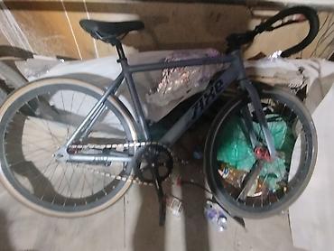 фикс передним тормозом: Фикс-байк (fixed gear) на легкой алюминиевой раме ZTTO/ZTZE серого — 3