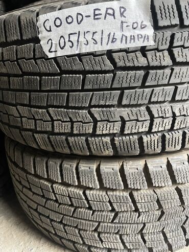 Шины: Шины 205 / 55 / R 16, Зима, Б/у, Пара, Легковые, Япония, GoodYear