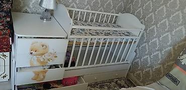 Мебель: Жаны монеж сатылат. Бала жаткан эмес, комоды баары рабочий, высота — 1