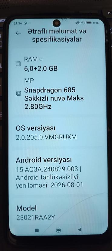 xiaomi note 100: Xiaomi 12, 128 GB, rəng - Qara, 
 Barmaq izi, Face ID — 5