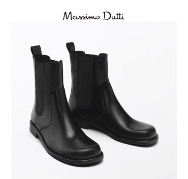 замшевые туфли вечерние: Элегантные черные челси под Massimo Dutti. 38-38,5 размер. -