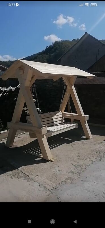 Yelləncəklər: Skamya-yelləncəl, Zontikli, Taxta — 7