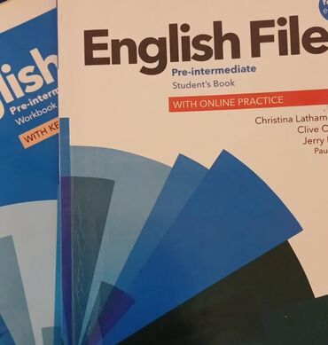 ingilis dili luget defteri: English file pre intermediate kitabı və defteri. Çox yaxşı vide di