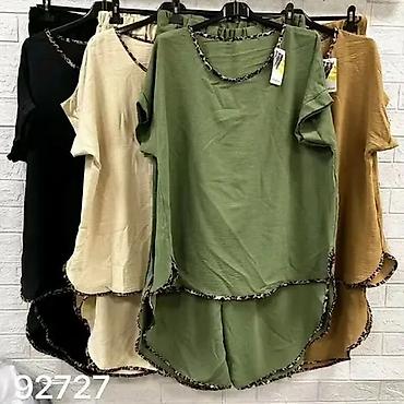 parfemske note: Komplet ženske garderobe – bluzica i pantalone širokog kroja - — 4