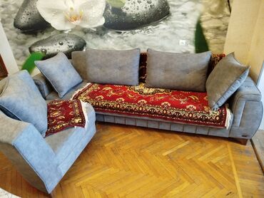 Divanlar: Künc divan, İşlənmiş, Açılan, Bazalı, Vеlur parça, Çatdırılma yoxdur — 5