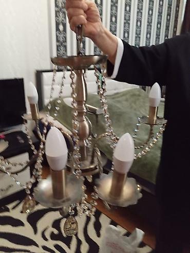 İşıqlandırma: Çılçıraq, 5 lampa, Metal — 1