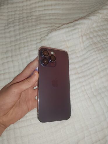 14 про макс бишкек: IPhone 14 Pro Max, Колдонулган, 128 ГБ, Deep Purple, Заряддоочу түзүлүш, Коргоочу айнек, Кабель, 77 %