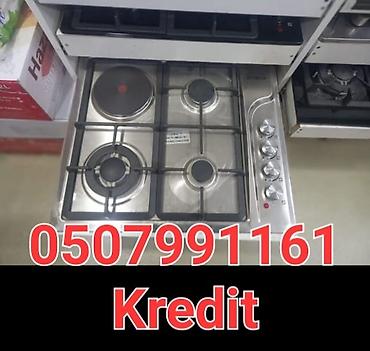 qaz sobası: Qaz-elektrik kombinə edilmiş bişirmə paneli Kredit pitminutka qaz peçi — 1