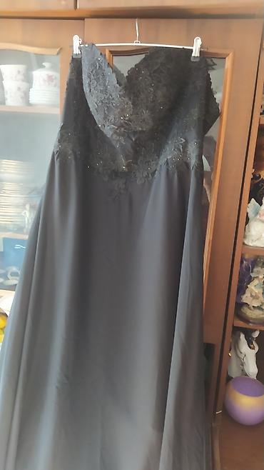 Qara rəngli uzun axşam/libas paltarı - Model: strapless (çiyinsiz)