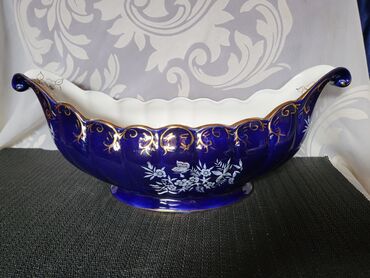 Ostali antikviteti: Cinija za voce Apro porcelan,kobalt,pozlata iz 70ih. Cinija perfektno — 8