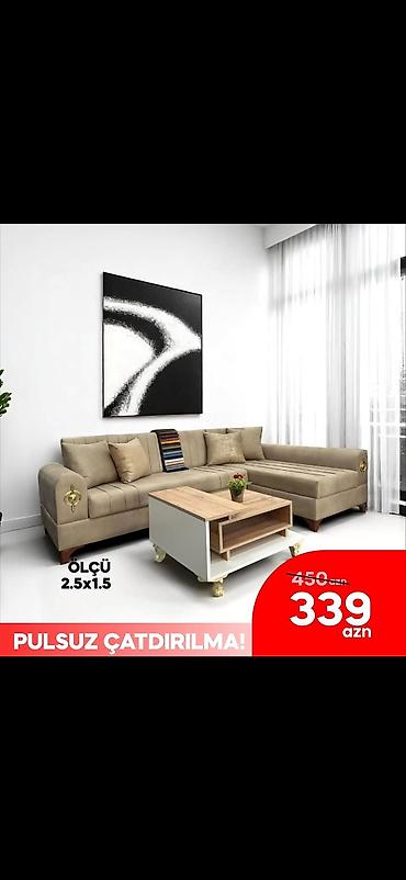 stapel parcalar: Müasir künc divan və qonaq dəsti modelləri - Künc divan, ölçü: 240 sm — 4