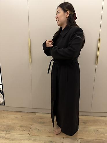 Пальто: Пальто, Халат, Осень-весна, Длинная модель, С поясом, L, XL, 2XL — 1
