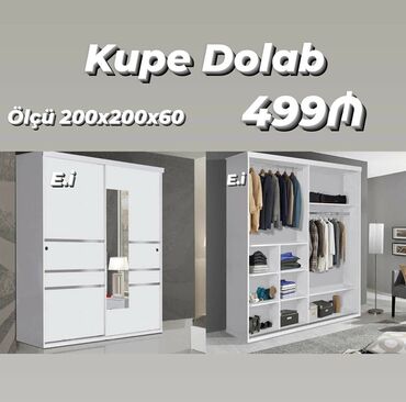 шкаф купе с подсветкой: Qarderob, paltar dolabı, Yeni, 2 qapılı, Kupe, Düz dolab, Azərbaycan