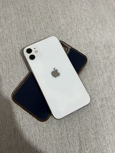 купить айфон 12 в бишкеке: IPhone 11, Б/у, 64 ГБ, Белый, Чехол, 76 %