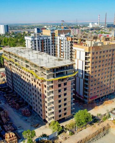 рядом с аламединским рынком: 2 бөлмө, 75 кв. м, Элитка, 7 кабат, ПСО (өзү оңдоп түзөтүп бүтүү үчүн)