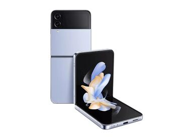 раскладушка телефоны: Samsung Galaxy Z Flip 4, түсү - Көк