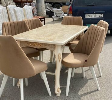 Masa və oturacaq dəstləri: Qonaq otağı üçün, Yeni, Açılmayan, Dördbucaq masa, 6 stul -da lalafo.az — 16 Masa və oturacaq dəstləri: Qonaq otağı üçün, Yeni, Açılmayan, Dördbucaq masa, 6 stul — 16