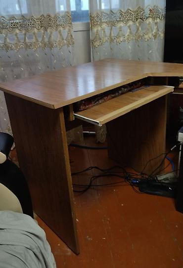 узкий компьютерный стол: Компьютерный стол, Б/у, Угловой — 3
