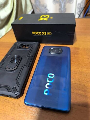 Poco: Poco X3 NFC, Б/у, 128 ГБ, цвет - Синий, 2 SIM