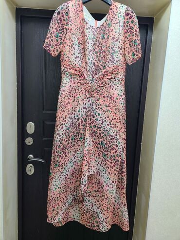 вечернее розовое платье: Вечернее платье, Классическое, Длинная модель, Шифон, Без рукавов, 4XL (EU 48), 5XL (EU 50)