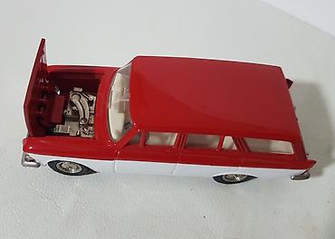 Moskviç: Məhsul: Retro metal oyuncaq maşın modeli – stansiyon kupe (qırmızı-ağ — 6
