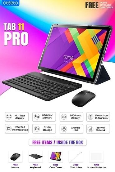2 ci əl telfonlar: Oteeto TAB 11 Pro Tablet/8GB RAM + 512 GB ROM/5G.Baha almisam 350 azn