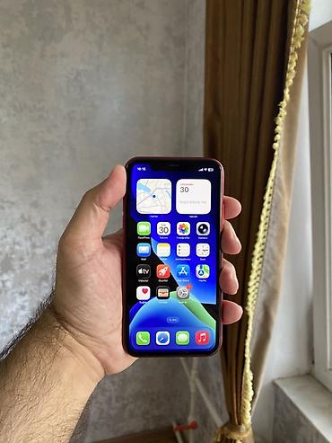 Apple iPhone: IPhone 11, Qırmızı, Simsiz şarj — 4