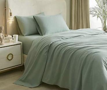 bed sheets: Однотонное постельное бельё 100% хлопок полуторки 1350сом, двух спалка — 4