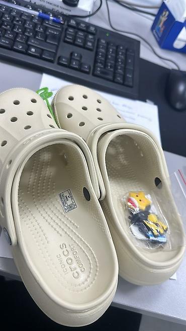 invicta часы: Босоножки, 35, Crocs, Новый, цвет - Бежевый, Самовывоз, Платная доставка — 2