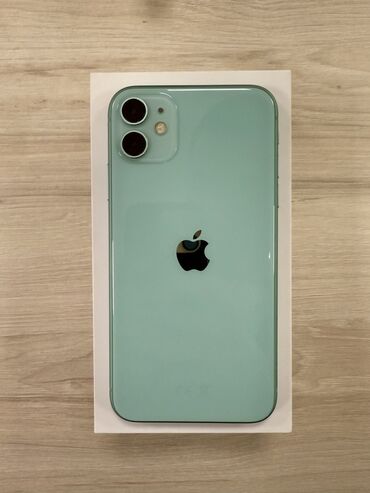 Apple iPhone: IPhone 11, Б/у, 128 ГБ, Зеленый, Чехол, Коробка, 75 %