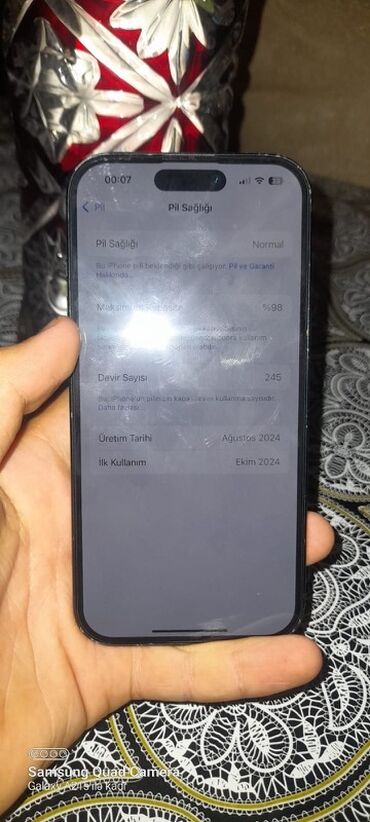 IPhone 15, 128 GB, Qara, Sənədlərlə