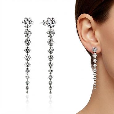 Серьги сөйкөлөр клипсы гвоздики, длина 12 см