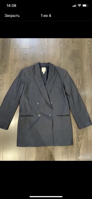 кожа пиджак: Пиджак, Классическая модель, Двубортная модель, XS (EU 34)