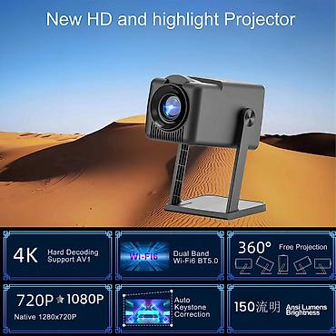 🚀 Компактный смарт-проектор с поворотом на 360° и Wi-Fi 6! 🔥 Модель