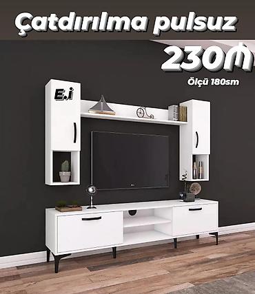 mebel kreditle: Yeni, Düz TV altlığı, Polkalı — 1