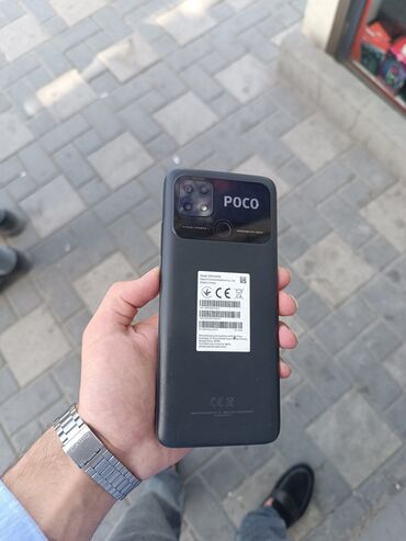 телефон fly iq452: Poco C40, 64 GB, rəng - Qara, Düyməli, Face ID