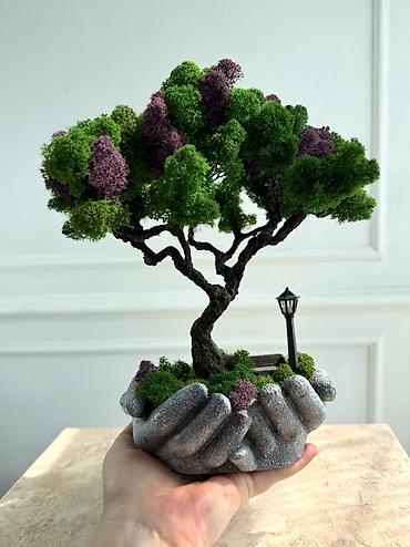 Декоративные цветы: Деревья-бонсай из натурального стабилизированного мха🌳 -это — 74