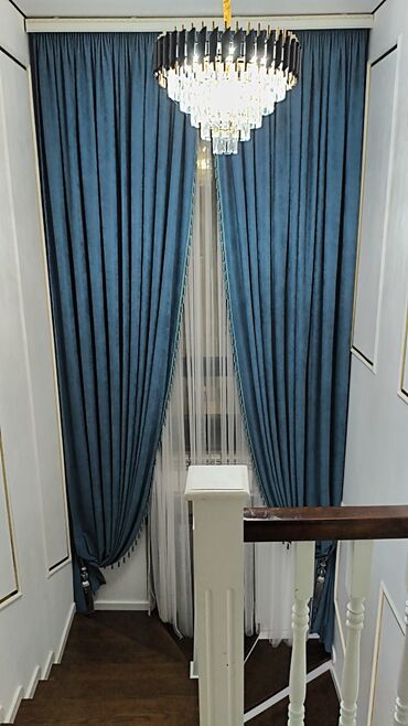 Шторы и занавески: Комплект штор, Велюр, С тюлем в комплекте, Готовое изделие, Для спальни — 5